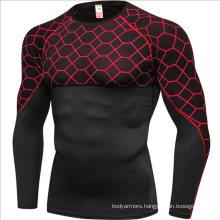 wholesale men's clothes long sleeve compression quick dry  running shirt